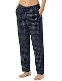 Schiesser Damen Schlafhose Lang Baumwolle Gemustert - Mix + Relax Pyjamaunterteil, Dunkelblau-gem._179271, 48 EU