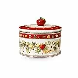 Villeroy & Boch - Winter Bakery Delight Mittelgroße Vorratsdose, Gebäckdose Weihnachten, Keramik Keksdose Mittel, Plätzchendose, Weihnachtsdose, Dose, Box, Süßigkeiten Aufbewahrung, Premium Porzellan