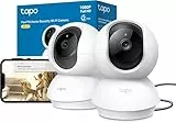 Tapo TP-Link C200P2 360° Überwachungskamera für den Innenbereich, 1080P, Nachtsicht, Bewegungserkennung, Zwei-Wege-Audio, kompatibel mit Alexa&Google Assistant, für Babys/Haustiere, 2 stück C200