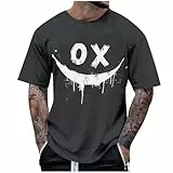 Herren Tshirt Oversized Sommer Kurzarm Rundhals T Shirt Mode Einfarbig Loose Fit Baggy Baumwolle Atmungsaktiv Sport Basic Long Tee Shirt Männer Sommer Modische Tops Übergroßes Oberteile