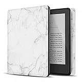 TNP Hülle für Kindle 10. Generation 2019 J9G29R, Schutzhülle Case für Amazon Kindle eReader 6-Zoll, mit Auto Einschlafen/Aufwachen Funktion, Ultradünne Cover für eBook Reader, Marmor weiß