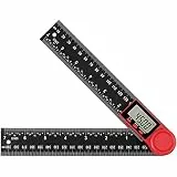KKnoon 8-Zoll-Digital-Winkelsucher-Winkelmesser 360-Grad-Messungs-Winkelmesser-Lineal mit LCD-Display