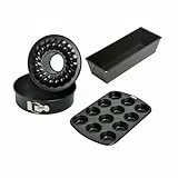 Original Kaiser Classic Backformen Backset 4-teilig, Springform Flach- und Rohrboden 26cm, Kastenform 30cm, Muffinform/ Muffin Backblech 12 Muffins, antihaftbeschichtet, Schwarz