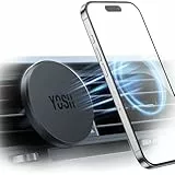 YOSH Mag-Safe Autohalterung, Handyhalterung Auto mit N52 Magnet, Ultra-Stabiler Lüftung KFZ Handyhalterung, Magnetische Handyhalter fürs Auto nur für iPhone 16/15/14/13/12 Serie, ohne Metallplatte