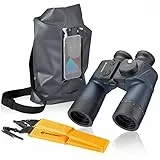 Bresser Fernglas 7x50 BinoSail für Segler, wasserdicht, mit Kompass und Strichplatte zur Entfernungs-/Größenberechnung inkl. Schwimmgurt und wasserdichter Tasche