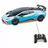 Mondo Motors, LAMBORGHINI HURACAN STO, Modell im Maßstab 1: 24, Geschwindigkeit bis zu 8 km / h, Spielzeugauto für Kinder - 63704, Blue