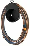 Fiskars Wasserschlauch-Set, Mit 2 Schlauchanschlüssen und Wandhalterung, Universalgröße, Verwindungssteifigkeit Stufe 4 (von 5), 15 m, Ø 1,3 cm (1/2''), 2,05 kg, Schwarz/Orange/Blau, 1027678