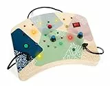 small foot Motorikbrett mit 21 LEDs und 8 Schaltern aus Holz, elektronisches Lernspielzeug, Montessori Busy Board Motorikspielzeug für Kinder ab 1 Jahr, 12623