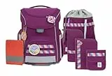LÄSSIG 7-teiliges Schulranzen Set Kinder/School Set Slim Unique Lilac
