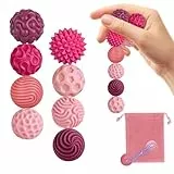 Zingbee 8 Stück Magnetische Fidget Toys, Silikon Magnetkugeln Anti-Stress Bälle, Sensorik Spielzeug für Erwachsene und Kinder, Sensorische Magnetische Kugeln Set, Stressabbau und Entspannung（Rosa）