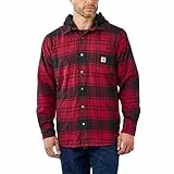 Carhartt Bekleidung Flannel, Fleece Jacke schwarz/rot XL