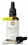 SUNDAY NATURAL® Vitamin D3 K2 Tropfen – Premium Vitamin D 3 1.000 IE (25µg) + K2-MK7 ≥99,8% all-trans 20µg – Kölner Liste® - Hohe Bioverfügbarkeit, ohne unnötige Zusätze, laborgeprüft