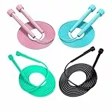 2.8m Springseil Kinder, 4 Stück Verstellbare Springseile, Rope Skipping Seil für Kinder 5-12 Jahre, Ideal für Sportunterricht, Freizeitaktivitäten und Familienfitness