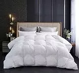 Three Geese Daunenbettdecke 220x240 cm – Alljahresdecke mit Gänsedaunen-Feder-Mischung (2640g), 100% Baumwollbezug, Ökotex & RDS Zertifiziert