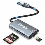 VANJA SD 4.0 Kartenleser USB 3.0, 312MB/s High-Speed Micro SD Karten Adapter Unterstützt SD, SDHC, SDXC, UHS-II Karte | Kompatibel mit Windows, MacOS, Linux