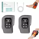 2 Stück 3-in-1 Fußmassagegerät Füsse Neuropathie, Kabelloses & Tragbares Massagegerät Knöchel, 3 Modi & 5 Wärmestufen, USB Wiederaufladbar für Zuhause, Büro & Reise (A)