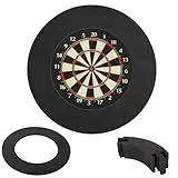 PLLYPE Dartscheibe Surround Ring, 43,2 cm Innerer Universal-Dartscheiben-Wandschutz, langlebig, leicht, EVA-Puzzle-Ring-Design, PU-Dart-Ziel-Umrandung, Dartscheiben-Wandschutz, Ringspleißung