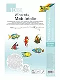 folia 420350 - Mobilefolie, Windradfolie, PVC, transparent, 0,2 mm, 35 x 50 cm, 10 Bogen - zum Basteln von Mobiles oder Windrädern
