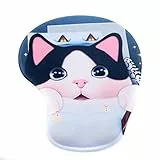 TUKA Handgelenkauflage Mouse pad Ergonomische, mit Gel Gefüllte Handgelenkunterlage, Tier Motiv Gel Mauspad Handauflage, mit Lustigem Cartoon Motiv, TKC5100 bulkcat