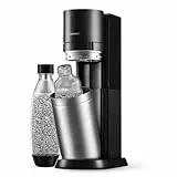 sodastream Wassersprudler DUO Umsteiger | inkl.1x 1L Glasflasche und 1x 1L FUSE Kunststoffflasche (spülmaschinengeeignet) | Farbe: Titan