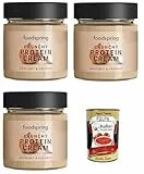 Foodspring Coconut Crisp Crema Proteica al Crunchy Cocco e Nocciola Croccante, Proteincreme , Knusprige Kokosnuss und Haselnuss ohne Palmöl 3x 200g + Italian Gourmet Polpa di Pomodoro 400g Dose