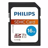 Philips Ultra Speed SDHC Card 16 GB UHS-I U1, Lesegeschwindigkeit bis zu 80 MB/s, V10, Speicherkarte für Kameras, Tablet, PC, Card Reader, Full HD Video