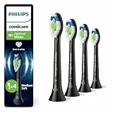 Philips Sonicare W2 Optimal White, Original Ersatzbürstenköpfe, Schwarz, 4er-Pack, HX6064/88