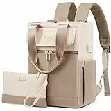 LOVEVOOK Rucksack Damen Klein Cityrucksack Kleiner Handtasche 2 in 1 Rucksacktasche, Mini Schultertasche Tasche Backpack Women Elegant für Freizeit Reisen Arbeit, Beige Khaki