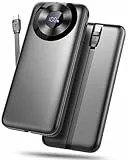 Power Bank 10000mAh, Powerbank USB-C Input & Output Klein Aber Stark mit Kabel, Externer Akku Schnellladefunktion (3.0A) Externer Handyakkus Kompatibel mit iPhone 16 15 14 13 X Pro Samsung Galaxy