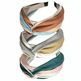 3PCS Stirnbänder für Frauen Haare Boho Wrap Tie Mode Haarbänder Elastische Twist Haartuch Hübsche Fliege Haarbänder Breite Alice Haarbänder für Frauen Uk und Mädchen