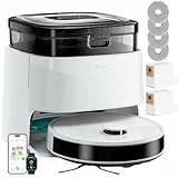 LEFANT M3 Saugroboter mit Wischfunktion, 12000 Pa Saugkraft, Automatisches Andocken,220 Mins Max,Multi-Floor Mapping,No-Go-Zone,Vermeiden von Hindernissen,LiDAR Navigation, Anheben des Wischmopps