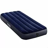 Intex 64756 - Luftmatratze Einzelbett 76 cm Dura-Beam Classic Downy, Aufblasbare Matratze mit Ventil, Geeignet für 1 Person, PVC, Blau, 76x191x25 cm