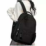 HYC00 Rucksack Damen Schule Schulrucksack Teenager Mädchen College Laptop Rucksack Damen 14 zoll Schulranzen Tagesrucksäcke Schultasche Casual Daypacks Reiserucksack für Schule School Backpack,Schwarz
