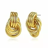 14 Karat klobige Goldohrringe, geometrische Tropfenohrringe aus Gold für Frauen, leichte kleine Creolen aus Gold, Statement-Ohrringe, hypoallergen, modischer Schmuck