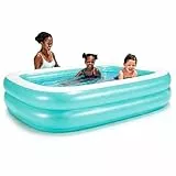 Bestway 54005 Aufblasbarer durchsichtiger Familienpool, 201 x 150 x 51 cm - Grün