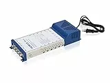 HUMAX HMS 516 Multischalter für Quattro und Quad LNB, SAT Verteiler für 16 Teilnehmer, Antennenverteiler mit integriertem Netzteil, SAT Splitter mit 1 terrestrischem und 4 Sat LNB-Eingängen