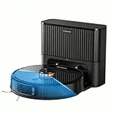 VONKO S6 Pro Saugroboter mit Wischfunktion und Absaugstation, 8000Pa Saugkraft,LiDAR 2.0 Laser Navigation,180 Min.Laufzeit,Teppicherkennung,App/Alexa,Ideal für Tierhaare,Hartböden,Graphitschwarz