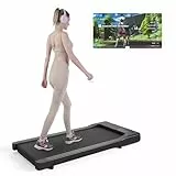 Lacuffy Raceable Walking Pad geeignet für High-Tech Wearable Devices, Max 136/159kg APP-Steuerung unter dem Schreibtisch Laufband mit AI-Training und Multi-Runner-Rennen