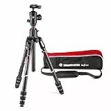 Manfrotto Befree GT XPRO Carbon Kamerastativ, 496 Kugelkopf, Twist Lock-System, 90-Grad-Säule, 200PL-PRO-Platte, für DSLRs, und spiegellose Kameras mit Langen Objektiven, Makrofotografie