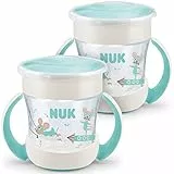 NUK Mini Magic Cup Trinklernbecher | auslaufsicherer 360°-Trinkrand | ab 6 Monaten | praktische Griffe | BPA-frei | 160 ml | neutral | 2 Stück