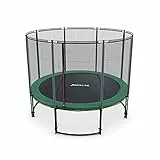Ampel 24 Trampolin Outdoor Ø 305/366/430 cm, GS-Zertifikat, Kinder Gartentrampoline, Komplettset mit Randabdeckung und Sicherheitsnetz, Deluxe schwarz pulverbeschichteter Rahmen