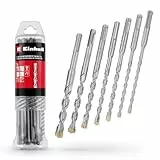 Original Einhell 7-tlg. SDS Plus Hammerbohrer-Set, 160 mm (aus 40Cr Werkzeugstahl mit vierschneidiger Hartmetallplatte, Zentrierspitze, für Renovierungs- oder betonbezogene Befestigungsarbeiten)