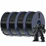 SUNLU PLA+ Filament 1.75mm 4KG Bundle, PLA Plus 3D Drucker Filament, Härter und Stärker, Maßgenauigkeit +/- 0.02mm, 1KG/Spol, 4 Spool, 4x Schwarz