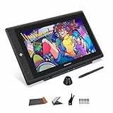 GAOMON PD156Pro Grafiktablett mit Display, 15,6 Zoll Zeichentablett mit Drehrad und 10 Sondertasten, 120% sRGB-Farbraum, Batterieloser Stift für Digitales Zeichnen, Anime und Design