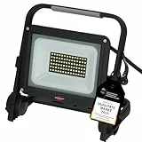 Brennenstuhl LED Baustrahler JARO 7060 M (50W, 5800lm, 6500K, IP65, 5m Kabel, dimmbar, LED Arbeitsstrahler mit Schnellspannverschluss)