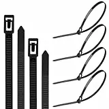 Yatrosynth 100 Stück Kabelbinder Wiederverschließbar, UV Beständig Kabelbinder lang Set, 300mm x 4.8mm, für Kabelmanagement, Gartenarbeit, Wohnen - Schwarz