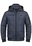 BLEND BHBoris Herren Winterjacke Steppjacke Jacke gefüttert mit abnehmbarer Kapuze Reißverschlusstaschen Regular fit, Farbe: Navy (70230), Größe: M