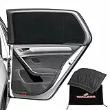 Walser Sonnenschutz Auto, 2 Stück Sonnenschutz Auto Baby, Sonnenschutz Auto hinten, Sonnenschutz Auto Kinder, Auto Sonnenschutz Baby, Sonnenblende Auto Set Universalgröße max. 100x53 cm schwarz