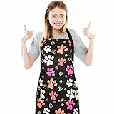 Livdouyu Lustige Kochschürze Schürze Schürze Damen, Wasserabweisende Verstellbare Latzschürze Küchenschürze mit Taschen Männer und Damen zum Kochen oder Backen(B)