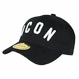Hip Hop Honour Icon Baseballkappe, Schwarz und Weiß, Streetwear-Look, Fyck, Einheitsgröße, Schwarz
